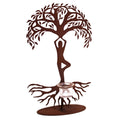 Teelichthalter Lebensbaum - Metall Teelicht Baum des Lebens Edelrost Patina