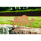 Tierfigur Metall  - Faultier Happy - Rostige und witzige Gartendeko Tierfreund