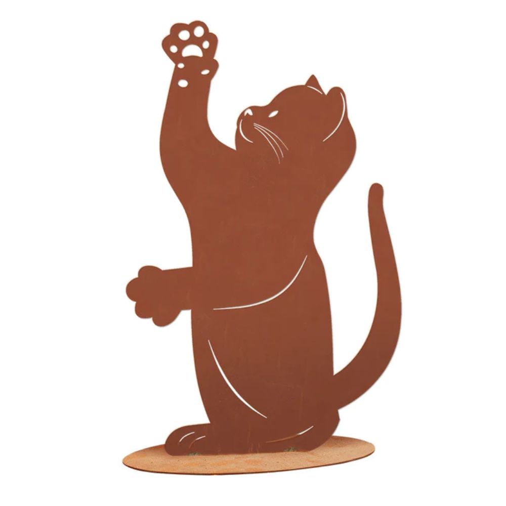 Tierfigur Metall - Katze Elegant 5 - Katzenfigur Edelrost Rost Deko Katzenfreund