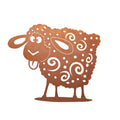 Tierfigur Metall - Crazy Schaf - Edelrost Schaffigur Witzige Geschenkidee Rost
