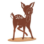 Tierfigur aus Metall - Reh - Edelrost Rehkitz Rost Deko Bambi Gartendeko