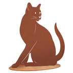 Katzenfigur aus Metall - Katze Lotte - Edelrost Tierfigur Deko Katzenliebhaber