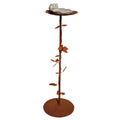 Vogeltränke aus Edelrost mit Polyresin Vögel in Steinoptik inkl. Gartenstecker