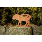 Tierfigur  Metall - Wildschwein Ferkel - Edelrost Tierskulptur Rost Deko Tierliebhaber