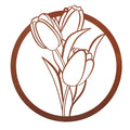 Wandbild - Tulpe - im Edelrostdesign Wanddekoration aus Edelrost