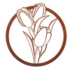 Wandbild - Tulpe - im Edelrostdesign Wanddekoration aus Edelrost