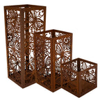 Windlicht - Schmetterlinge - Metall Edelrost in verschiedenen Größen, Gartendeko