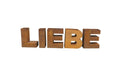 Design Schriftzug LIEBE zum Bepflanzen aus Edelrost – Metall Gartendeko