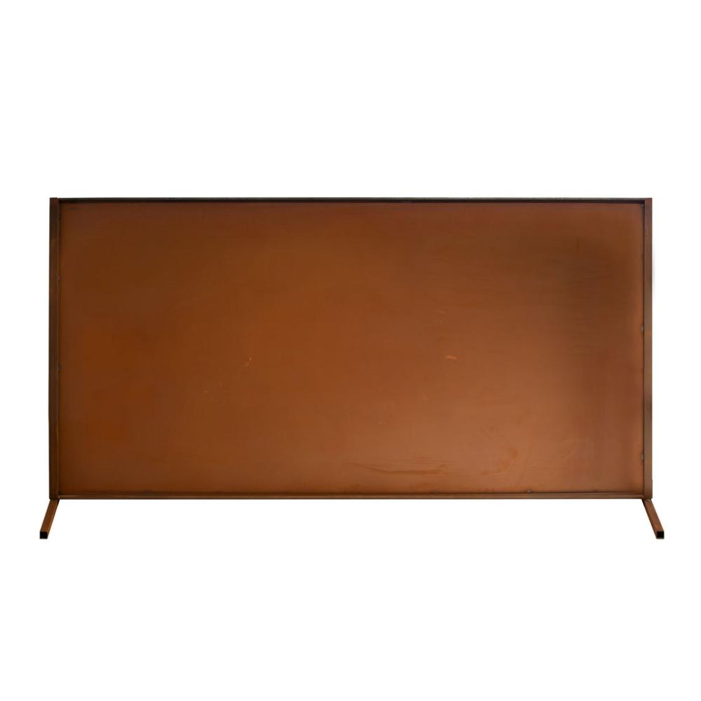 Zaunelement Trennwand aus Edelrost mit neutralem Design, ideal als Sichtschutzwand und Gartendekoration.