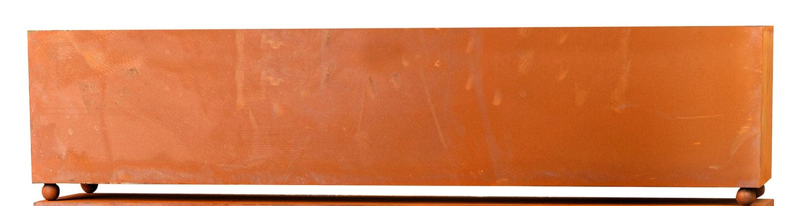 Rostdeko Ball Square - Horizontal aus Edelrost inkl. Edelstahlkugeln - Blumentrog