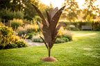 Bananenbaum aus Edelrost – Gartenobjekt aus Metall, 180 cm Rostskulptur