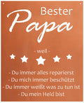 Edelrost Schild Gedichttafel - Bester Papa - Spruchschild" Deko Vatertag Geschenk