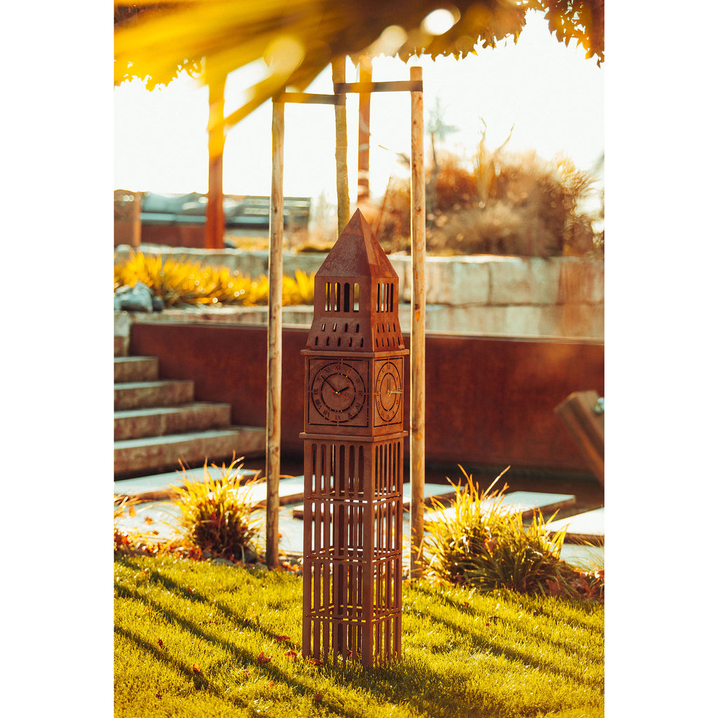 Standuhr Big Ben - Londons Wahrzeichen als Standuhr aus Edelrost