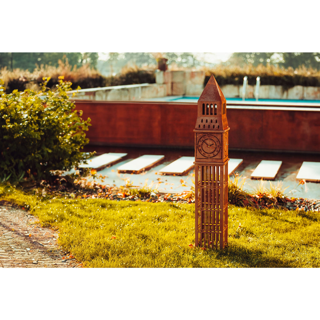 Standuhr Big Ben - Londons Wahrzeichen als Standuhr aus Edelrost