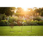 Blätterhauch Gartenobjekt aus Edelrost im filigranen Blattdesign (3er-Set)