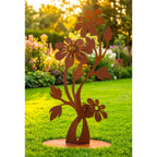 Blume Florentina Edelrost Gartendeko aus Metall, 76 cm, Made in Germany