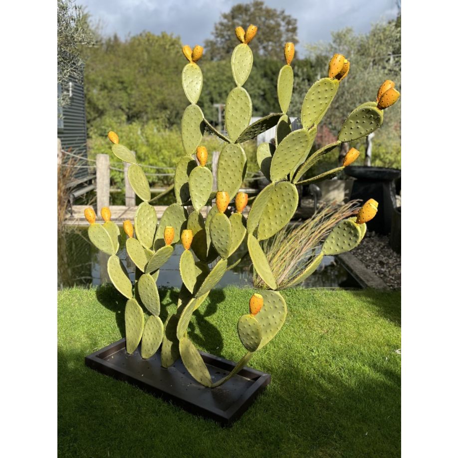 Gartenoase Feigenkaktus Exklusive Gartenskulptur Metall in 3 versch. Größen