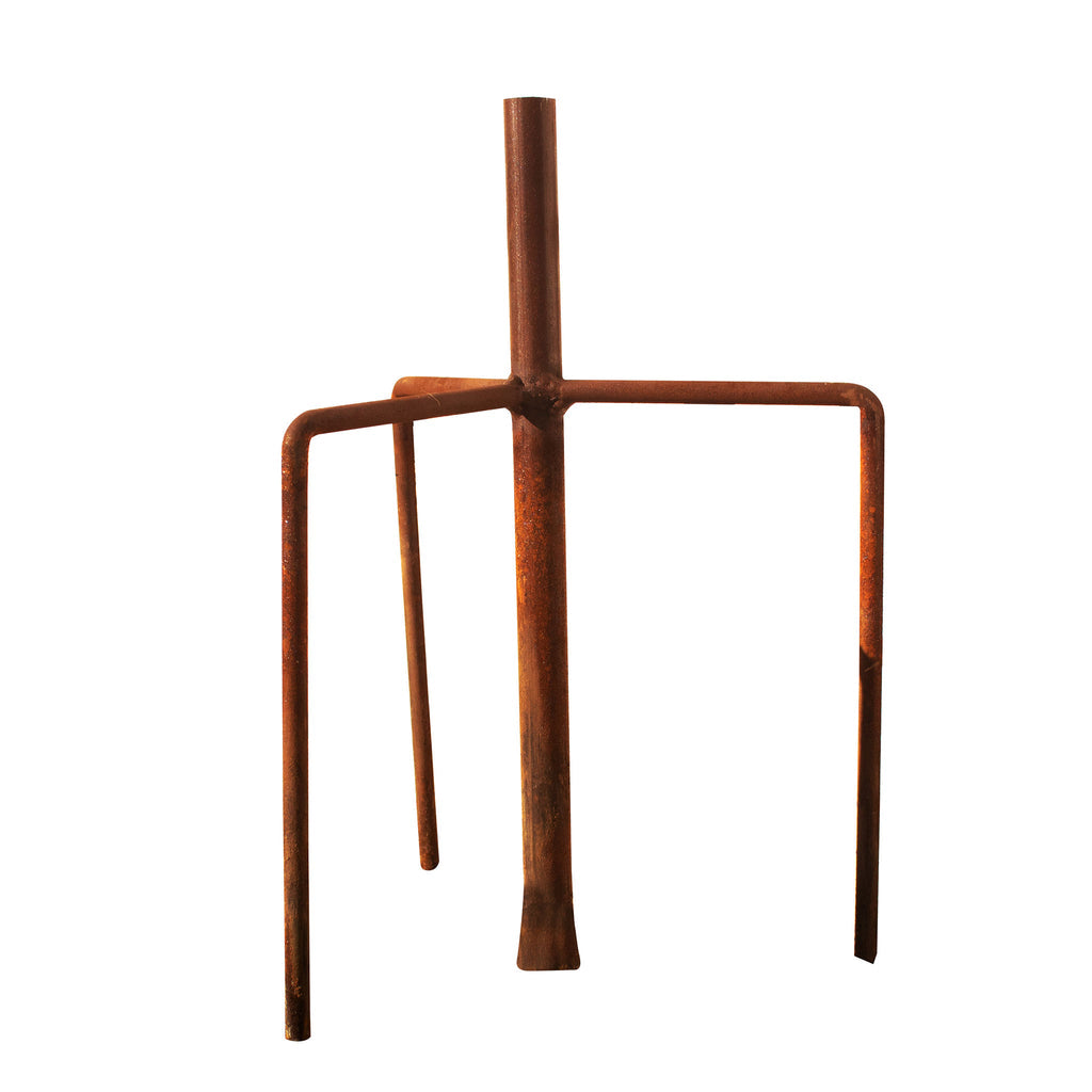Fackelstab Gebirge - Edelrost Gartenfackel Fackel Echtrost auf Stab Metall