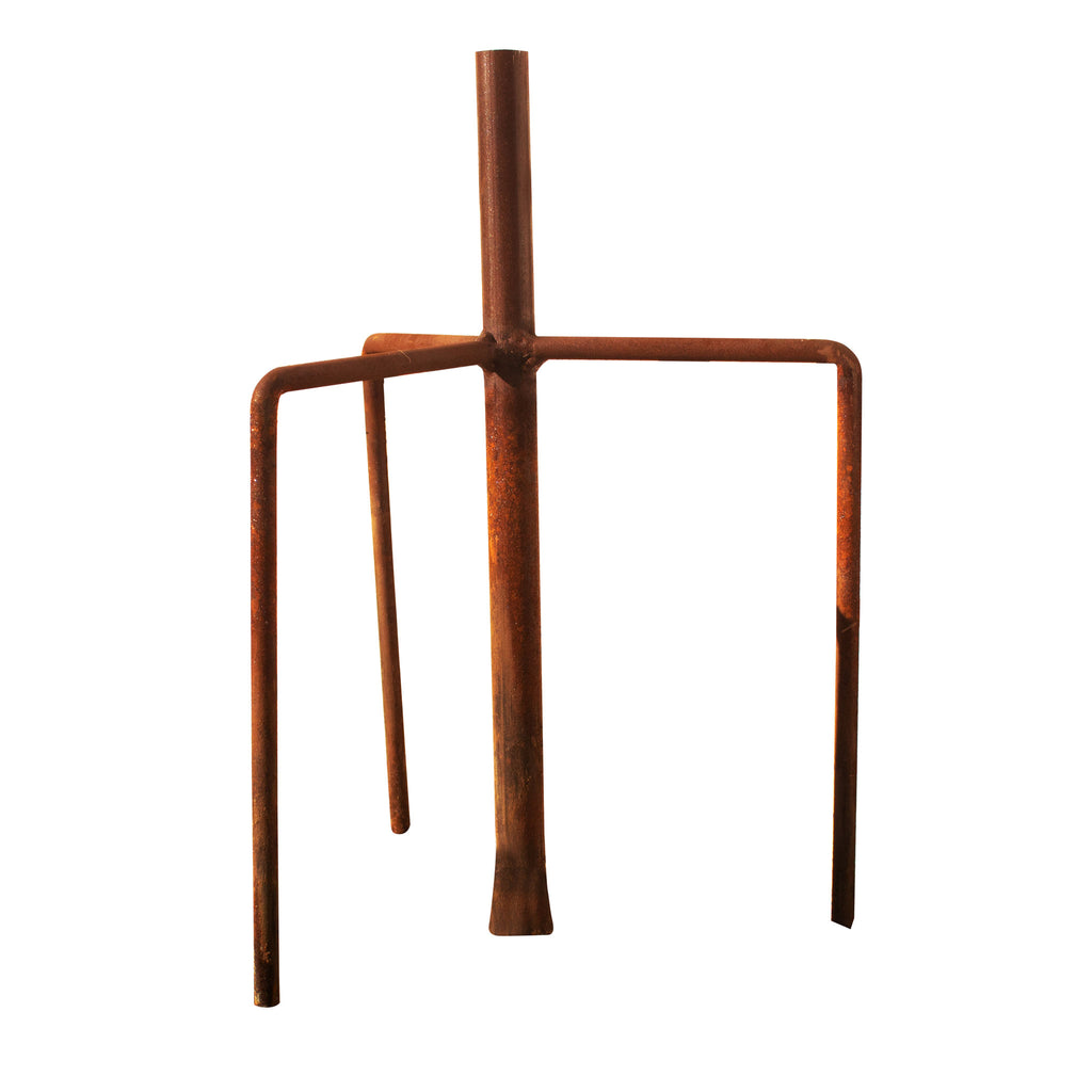 Fackelstab Flammen - Edelrost Gartenfackel Fackel Echtrost auf Stab Metall