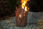 Feuerkorb Feuerteufel aus Metall im Edelrost Design Feuerstelle Garten Rostdeko