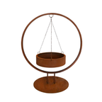 Feuerstelle Graz aus Edelrost - Design Garten Feuerstelle mit Feuerschale