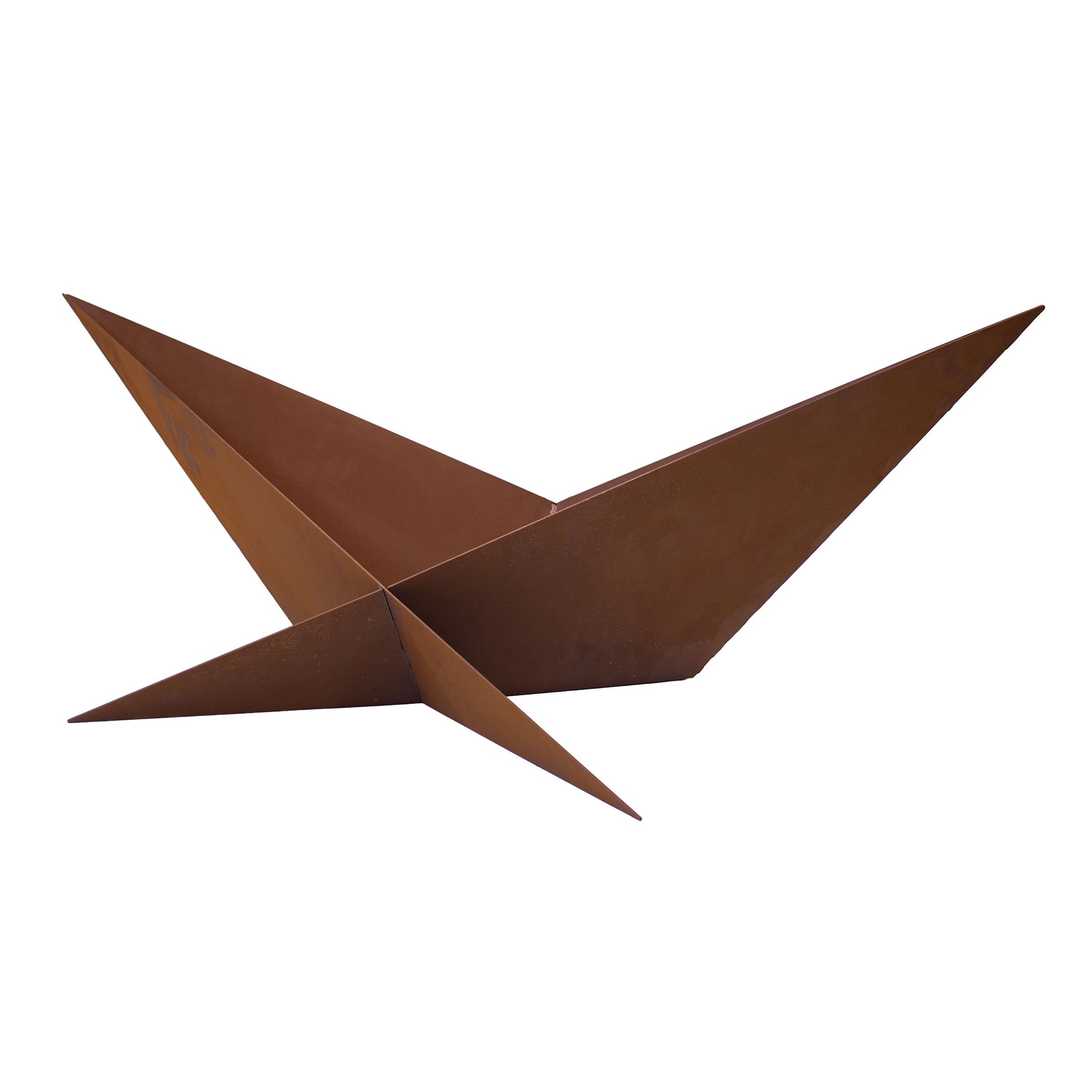 Feuerstelle Origami aus Edelrost – moderne Design-Feuerstelle 110×76×40 cm