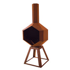 Feuerstelle Sphaera aus Edelrost – moderne Design-Feuerstelle aus Metall