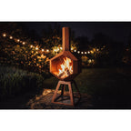 Feuerstelle Sphaera aus Edelrost – moderne Design-Feuerstelle aus Metall