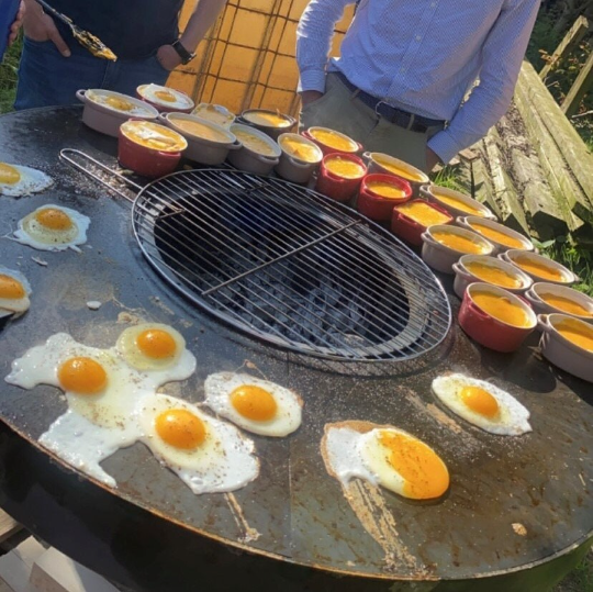 Grillstelle Feuerstelle Feuerschale XL mit Grillplatte aus Metall Gartengrill