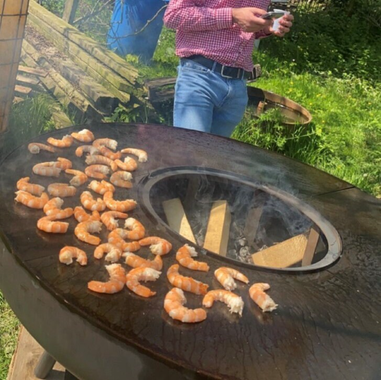 Grillstelle Feuerstelle Feuerschale XL mit Grillplatte aus Metall Gartengrill