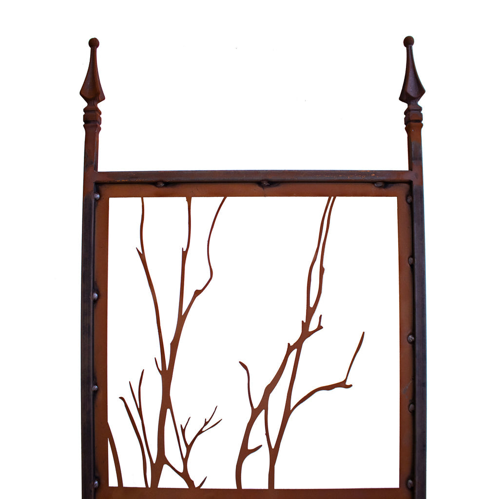 Gartenstecker Vogellied aus Metall Edelrost Deko Garten, Echtrost Gartenstecker