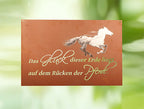 Edelrost Schild Gedichttafel - Pferdeglück - Spruchschild Rost Deko Geschenkidee