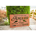 Gedichttafel Angler - Edelrost Schild Spruchschild Rost Deko Geschenkidee