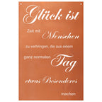 Edelrost Schild Gedichttafel - Glück ist Zeit mit Menschen zu verbringen - Deko