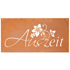 Edelrost Schild Gedichttafel - Auszeit - Spruchschild Deko Rost Geschenkidee