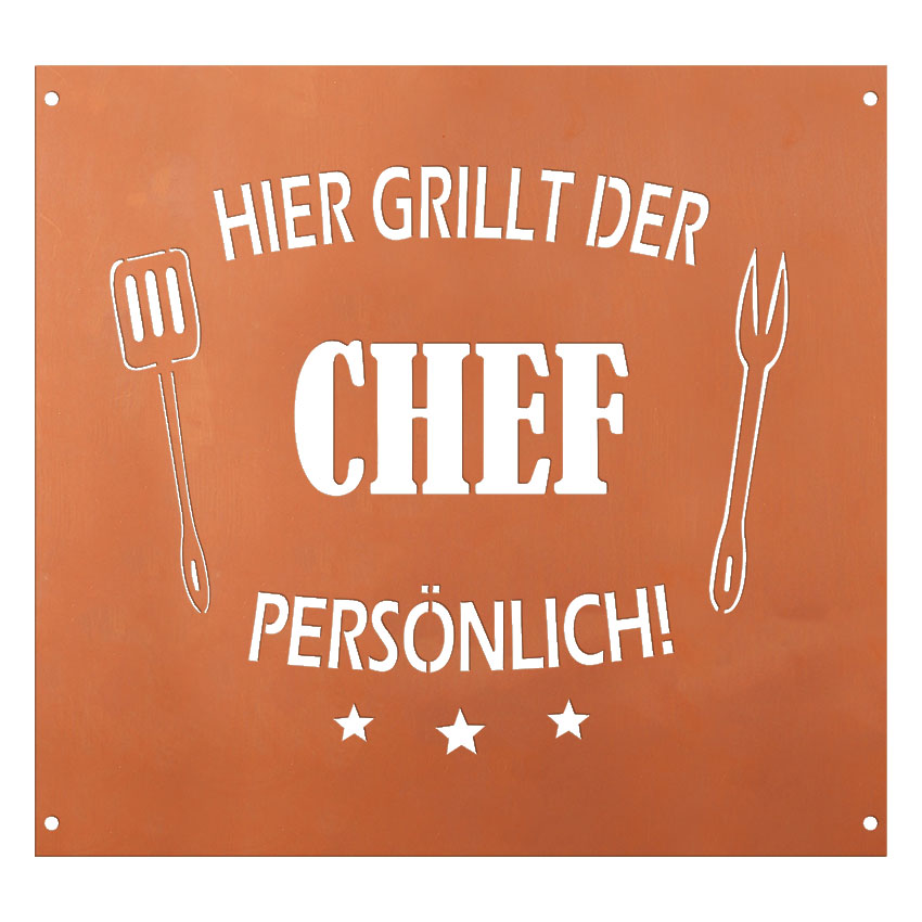 Edelrost Schild Gedichttafel - Chefkoch - Gartendeko Spruchschild Rost Deko
