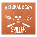 Edelrost Schild Gedichttafel - Griller - Gartendeko Spruchschild Rost Deko