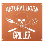 Edelrost Schild Gedichttafel - Griller - Gartendeko Spruchschild Rost Deko
