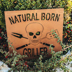 Edelrost Schild Gedichttafel - Griller - Gartendeko Spruchschild Rost Deko