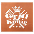 Edelrost Schild Gedichttafel - Grill-König - Gartendeko Spruchschild Rost Deko