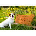 Edelrost Schild Gedichttafel - Hunde-Herz - Rost Spruchschild für Hundeliebhaber