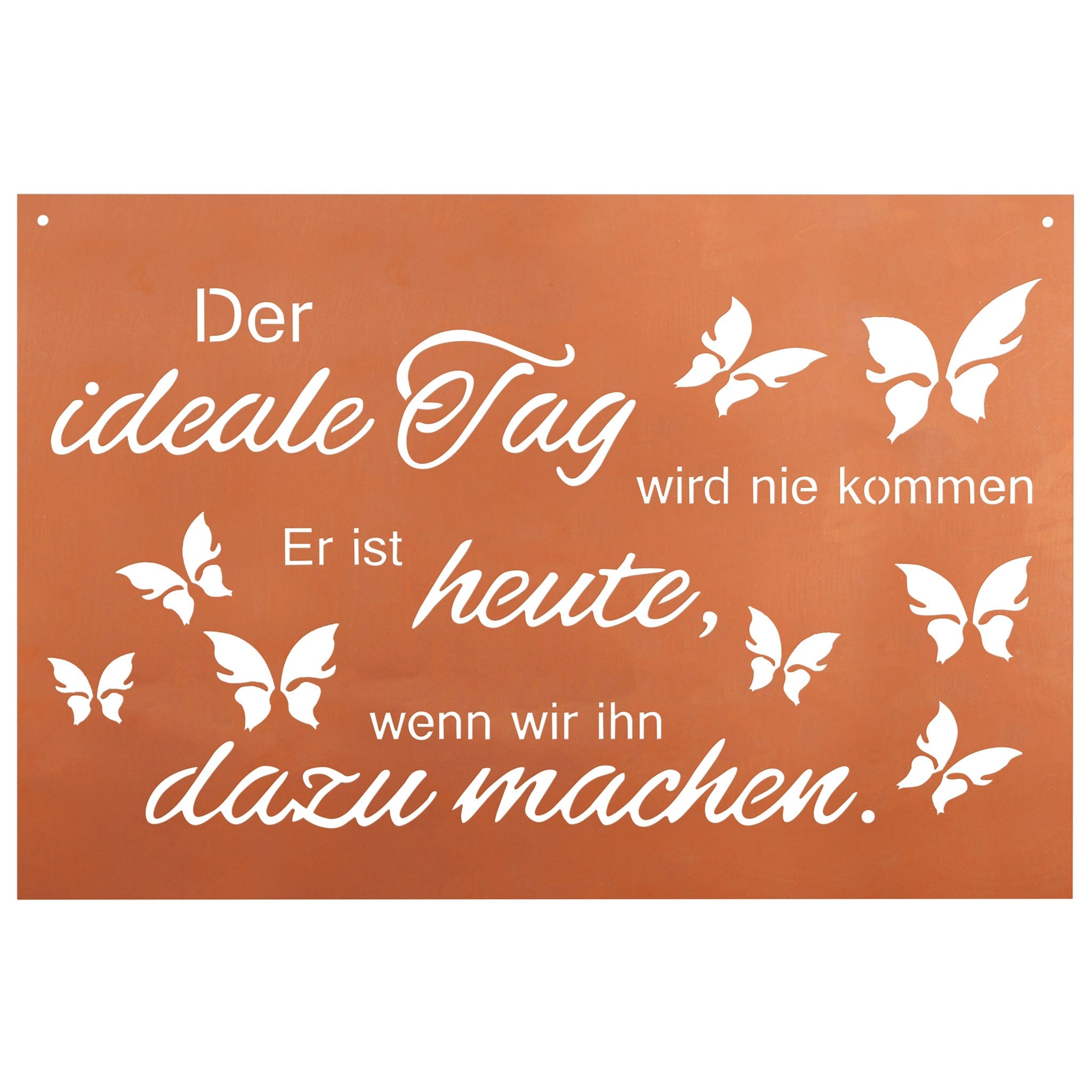 Edelrost Schild Gedichttafel - Idealer Tag - Spruchschild Rost Deko Gartendeko