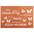 Edelrost Schild Gedichttafel - Idealer Tag - Spruchschild Rost Deko Gartendeko