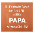Edelrost Schild Gedichttafel - Papa - Spruchschild Rost Deko Gartendekoration