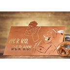 Edelrost Schild Gedichttafel - Wer ko, der ko! - Gartendeko Spruchschild Rost Deko