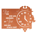 Edelrost Schild Gedichttafel - Zeit nehmen - Gartendeko Spruchschild Rost Deko