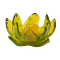 Glasblume Dahlie aus Edelrost mit 2 mundgeblasenen Glasblüten Höhe 88 cm