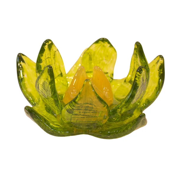 Glasblume Dahlie aus Edelrost mit 2 mundgeblasenen Glasblüten Höhe 88 cm