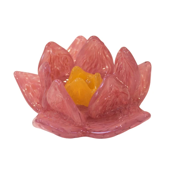 Glasblume Dahlie aus Edelrost mit 2 mundgeblasenen Glasblüten Höhe 88 cm