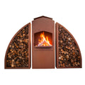 Grill Grillstelle Feuerstelle Holzkohlegrill XL Meridian mit Holzlege Edelrost